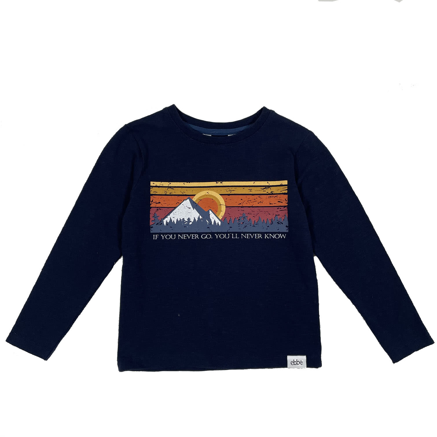 Chris L/s T-shirt, mountain front print