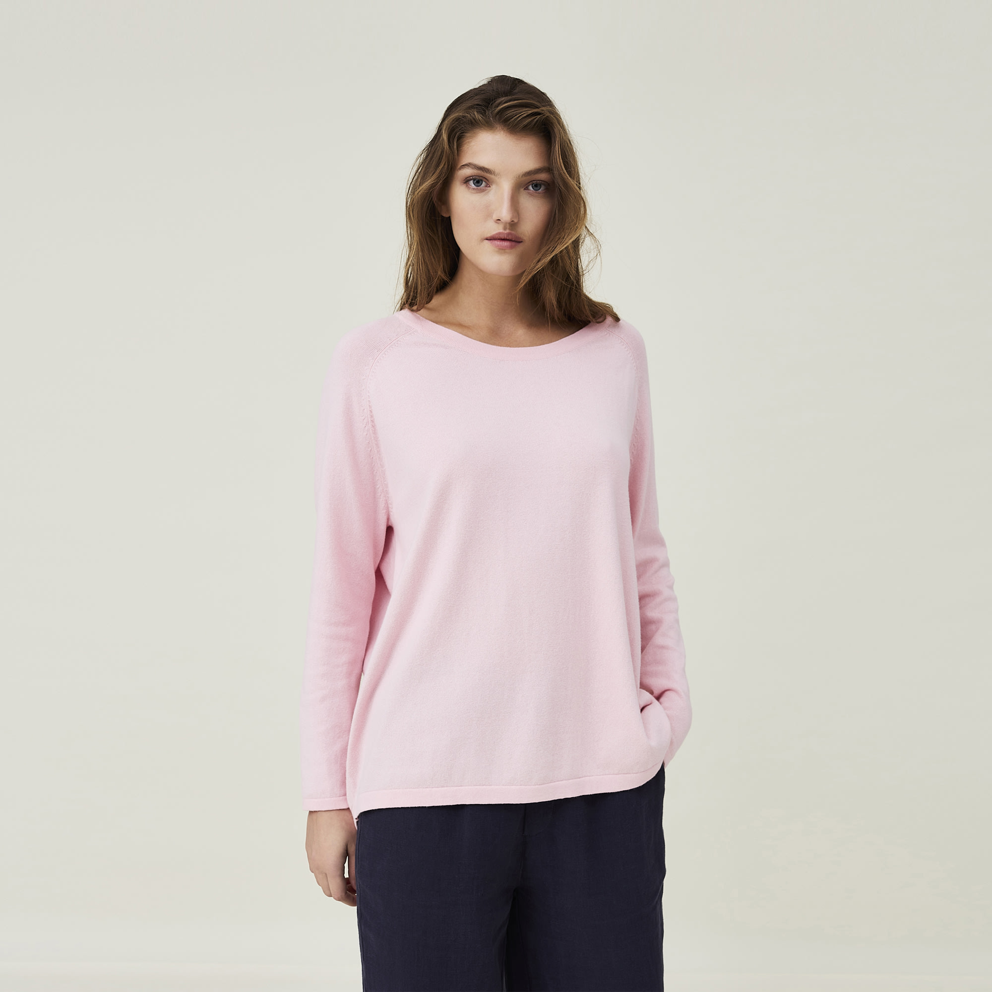 Lea Organic Cotton/cashmere Sweater, pink