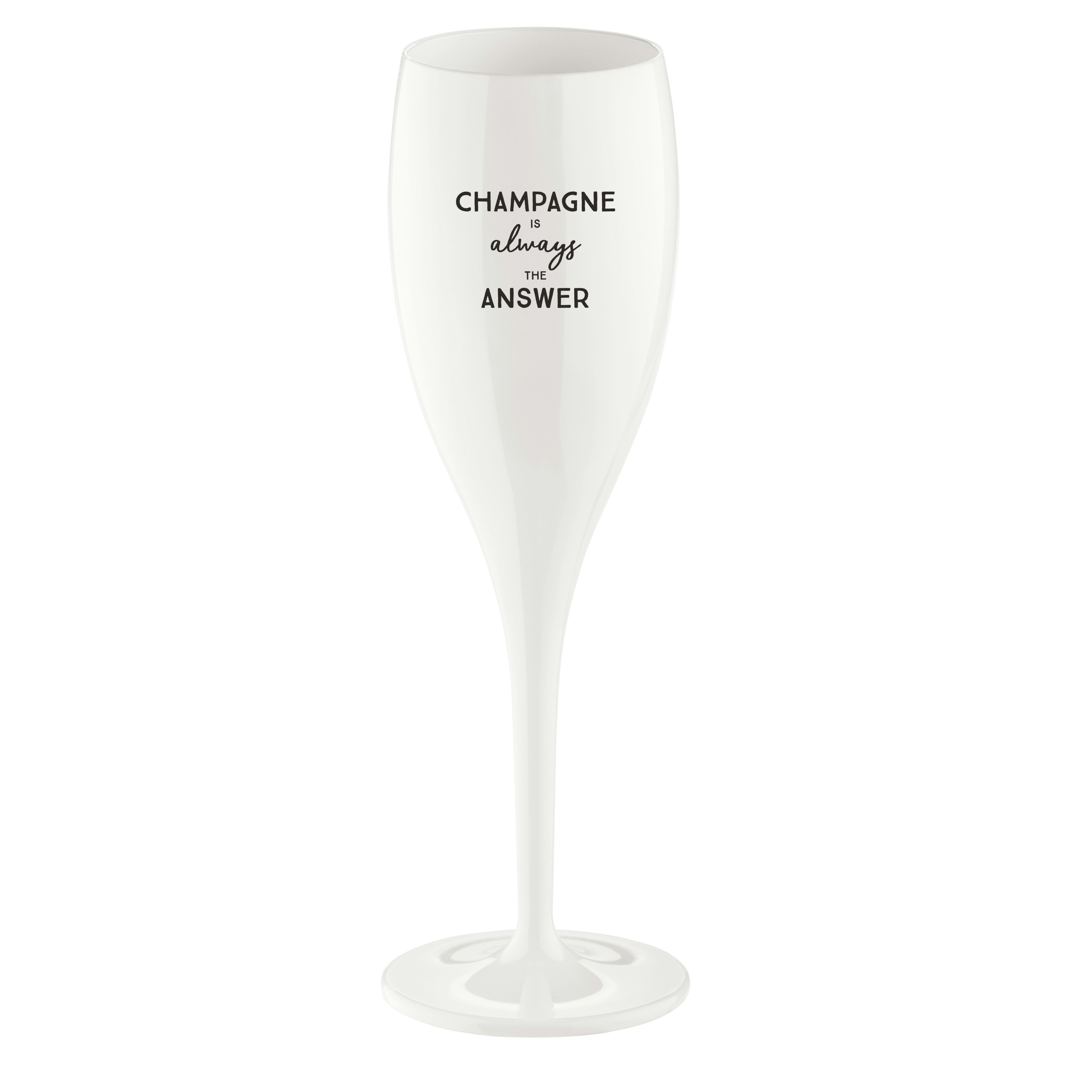 Champagneglas med Print 6-pack Champagne Is The Answer från Koziol