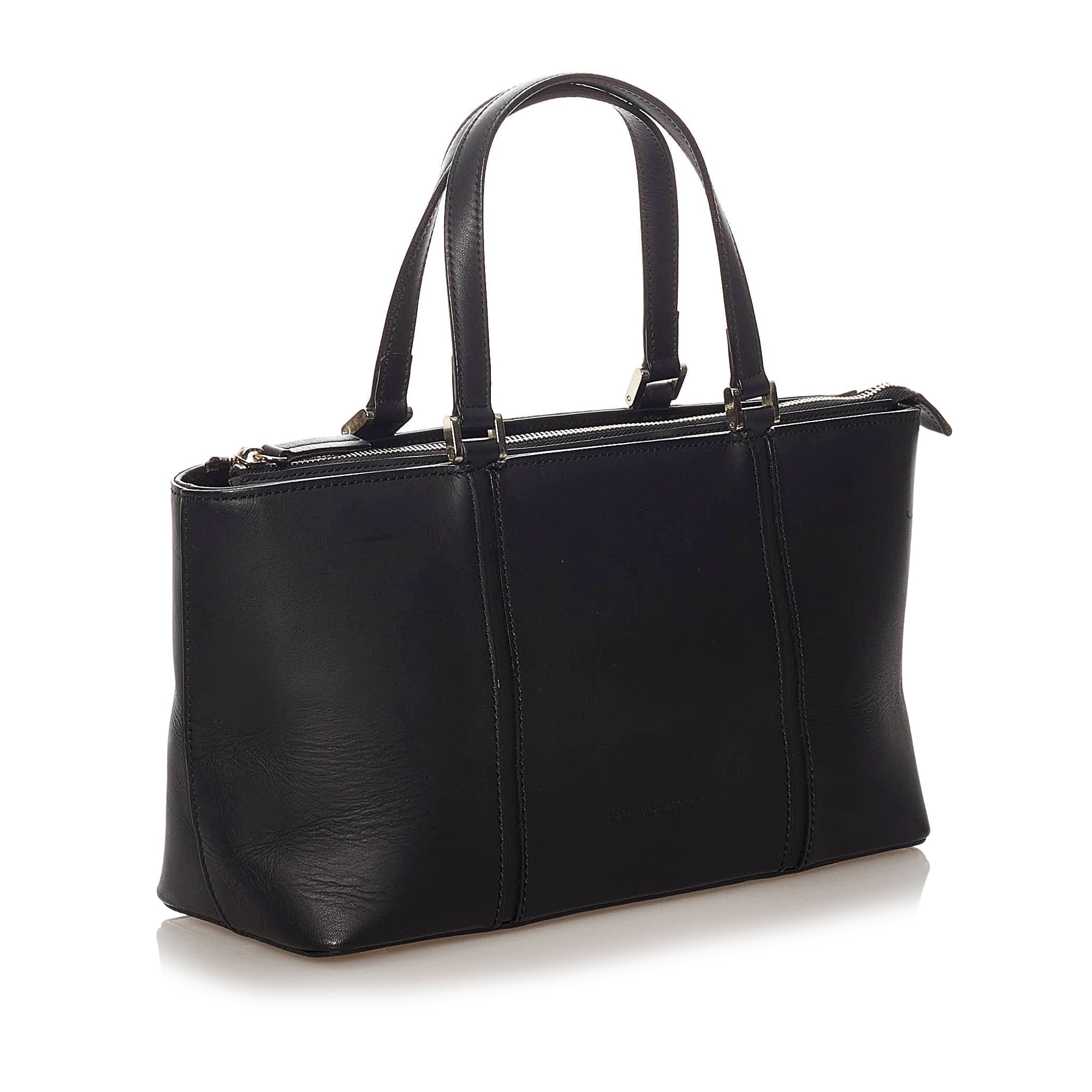 Burberry Leather Handbag, ONESIZE, black
