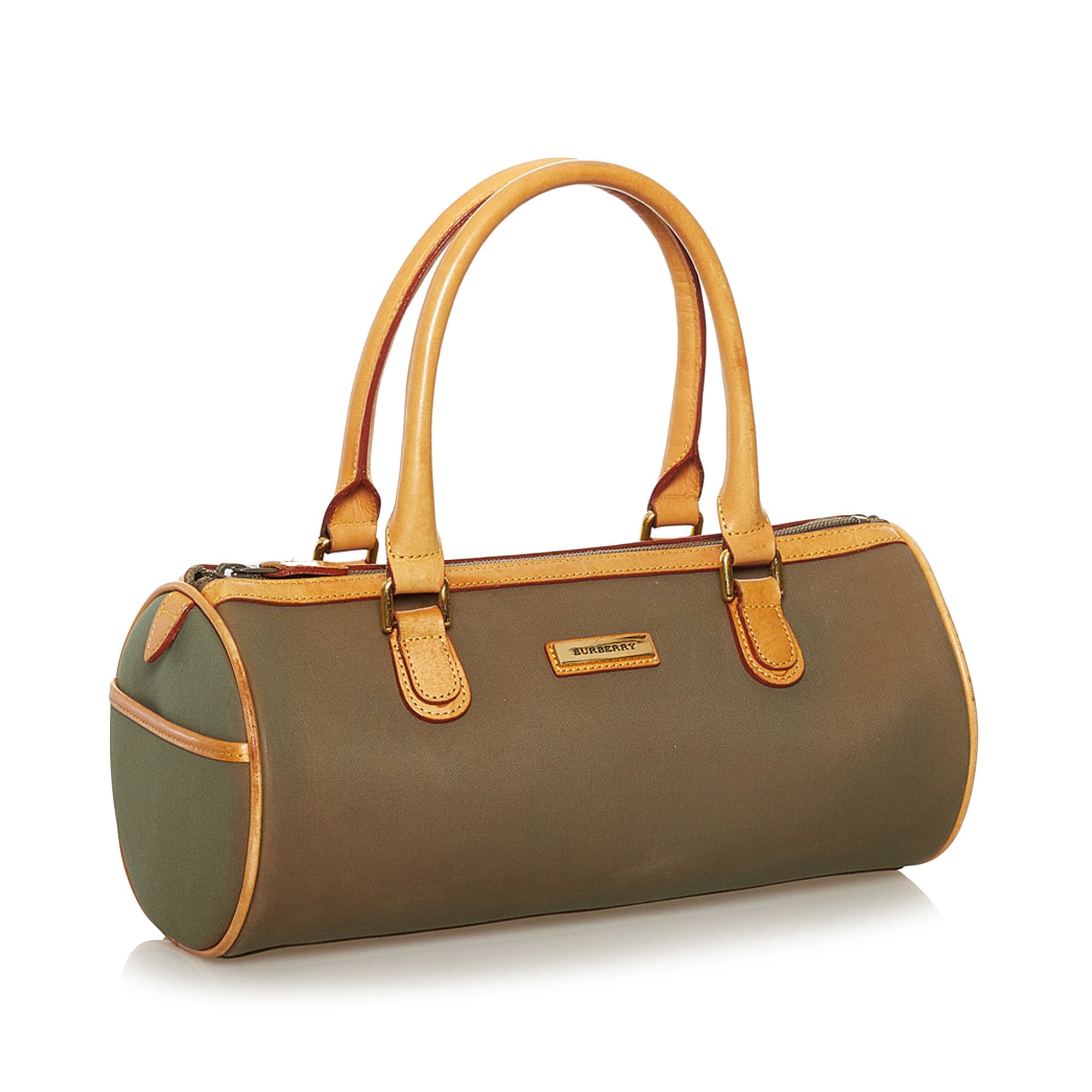 Burberry Leather Handbag, ONESIZE, brown