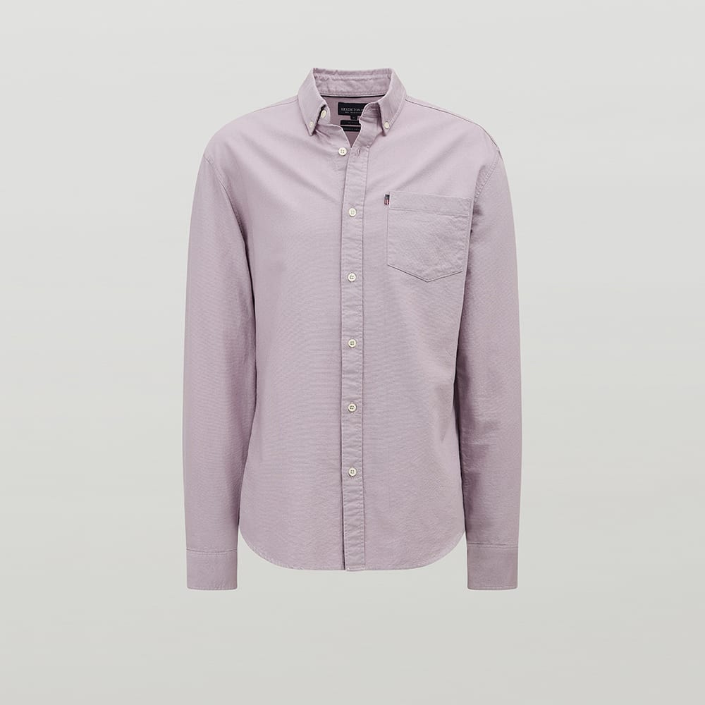 Kyle Organic Cotton Oxford Shirt, purple