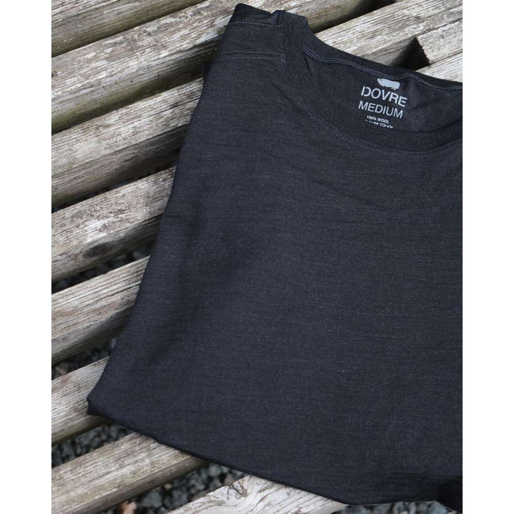 Dovre Ull Långärmad T-shirt, dark grey melange