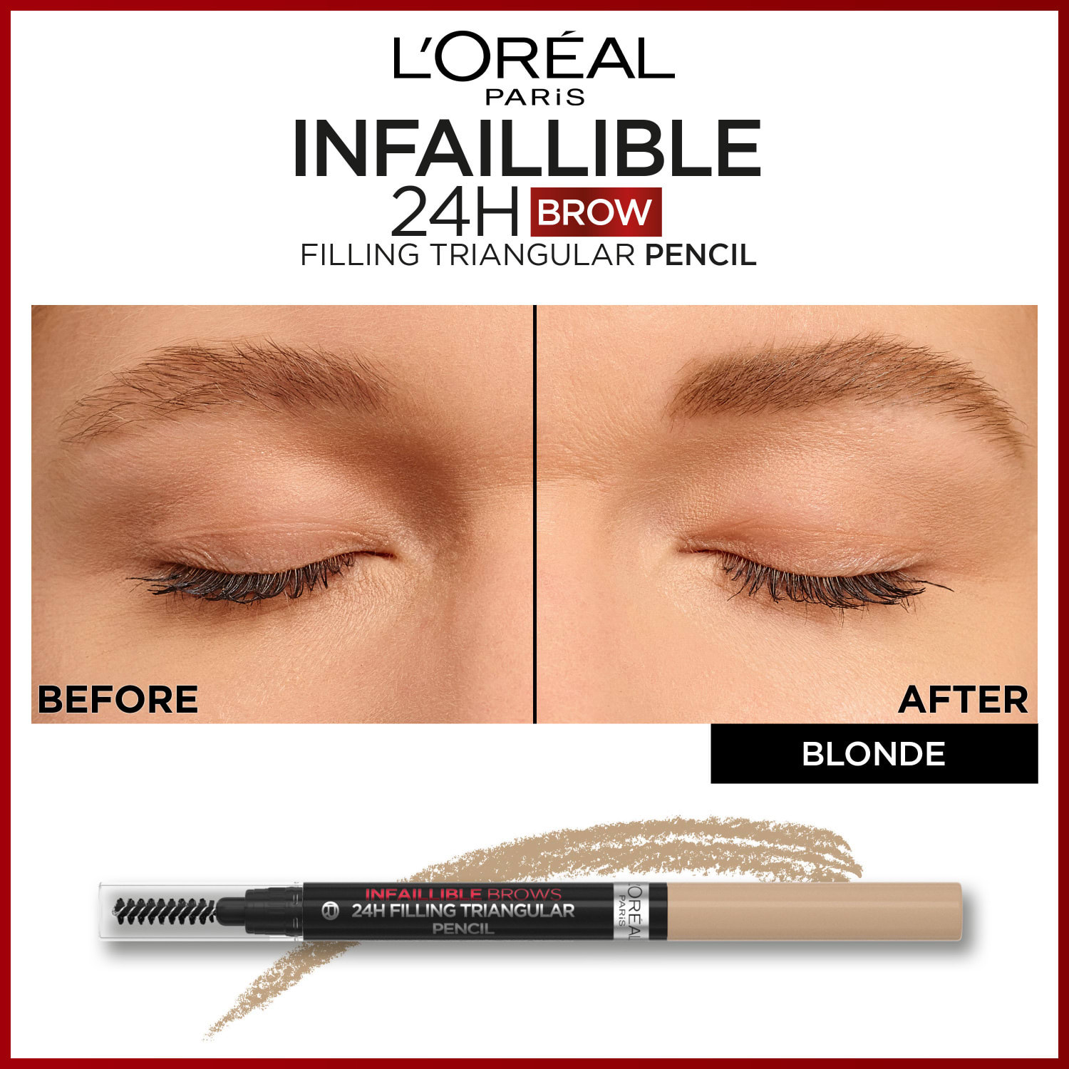 L'Oréal Paris Infaillible Brows 24H Filling Triangular Pencil i Blonde ...