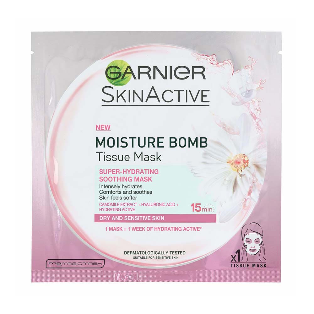 Skin Active Moisture Bomb Tissue Mask (Pink) Face Care från Garnier