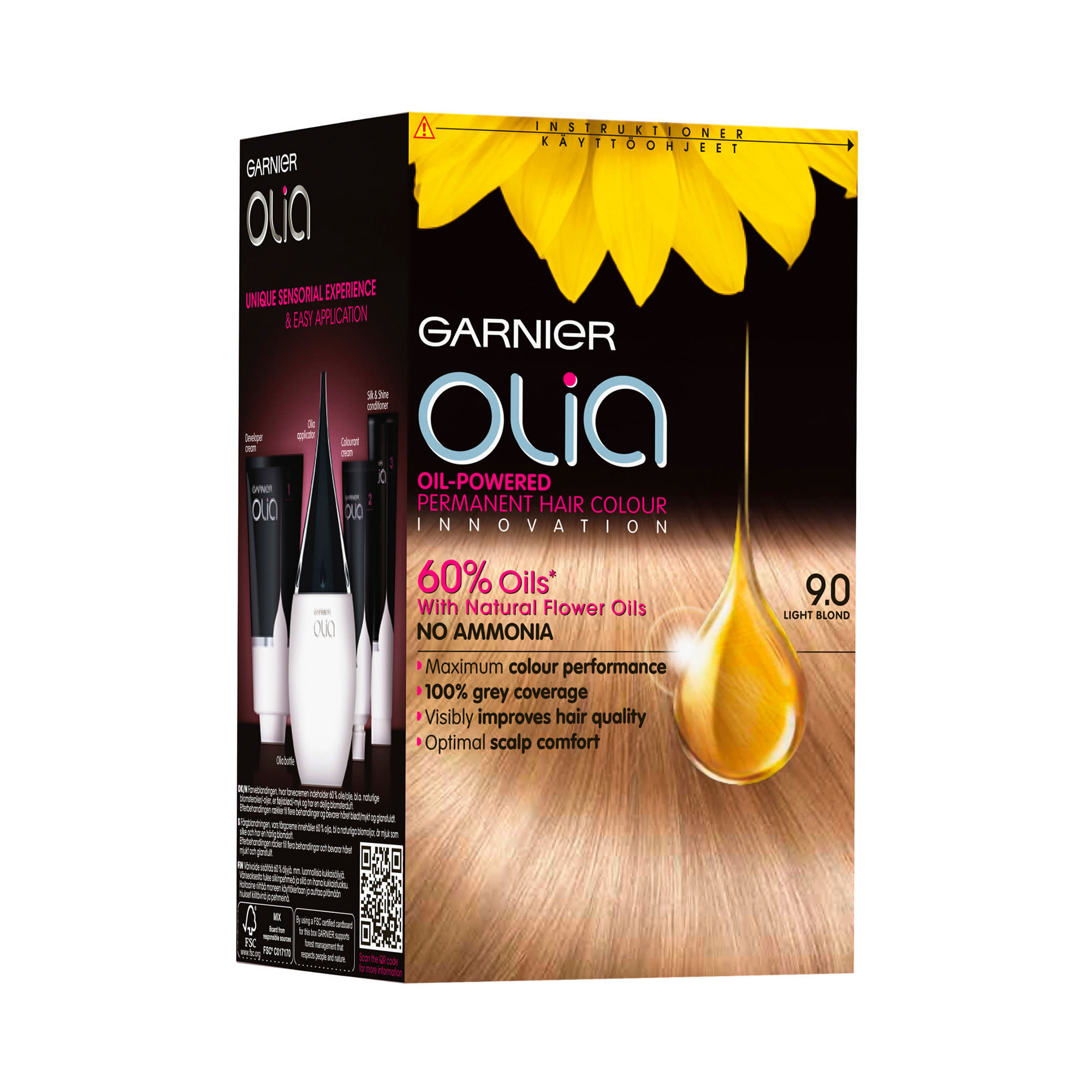 Olia Permanent Hair Color Nivå 3, 9 Light Blond