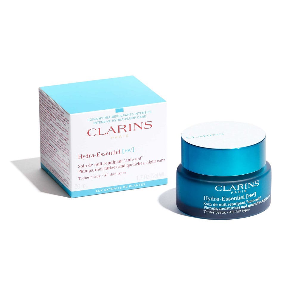 Clarins Hydra-Essentiel Plumps, moisturizes and quenches, night care - All skin types