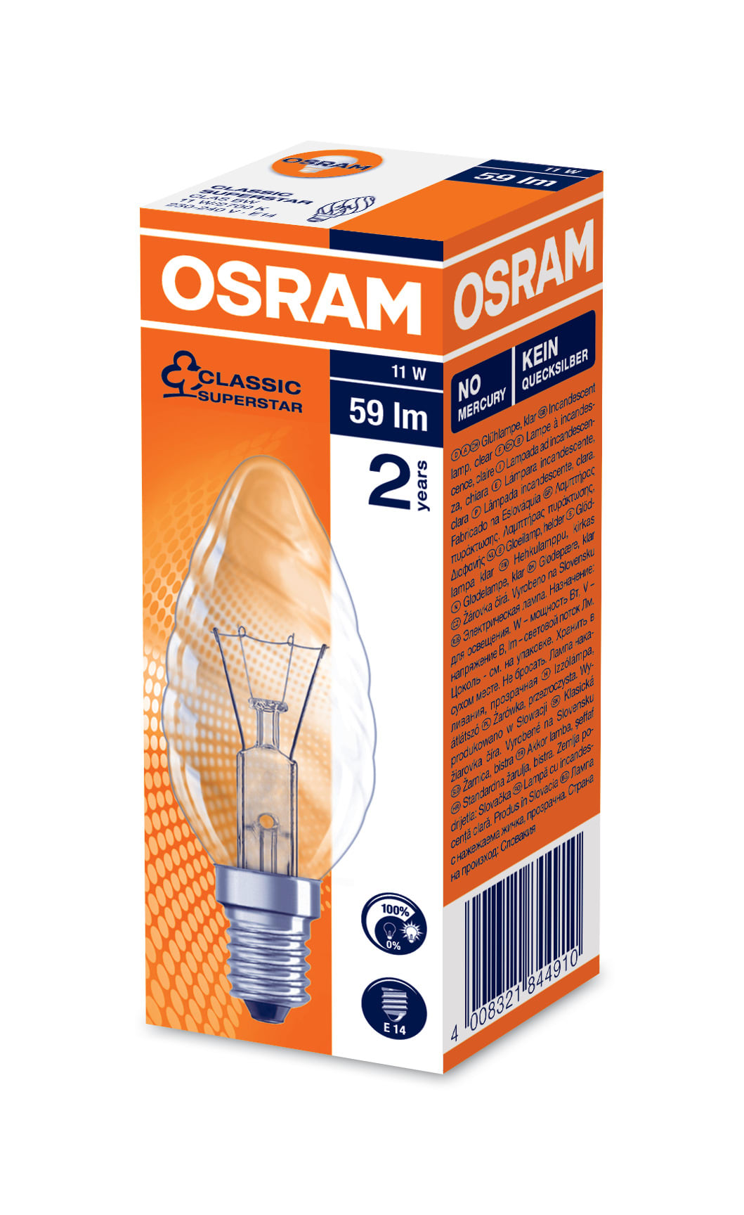 Glödlampa — Light bulb kron 11W dimbar