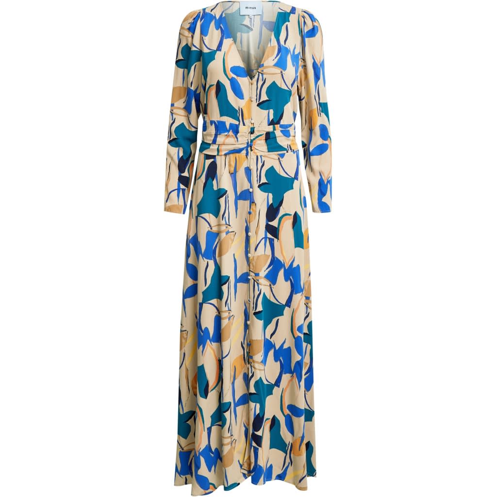 Binna Dress 1, royal blue flower print