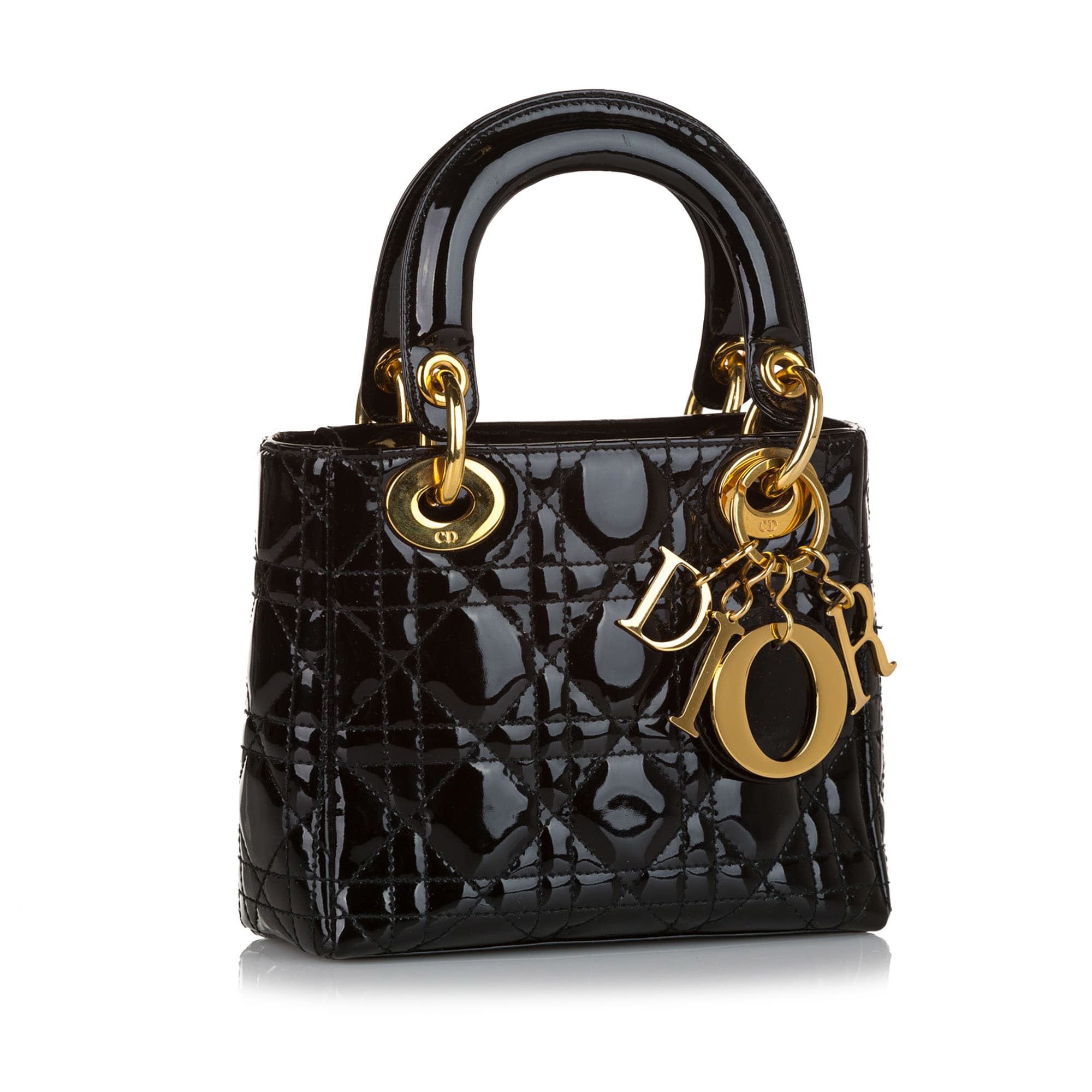 Dior Micro Lady Dior Patent Leather Handbag, ONESIZE
