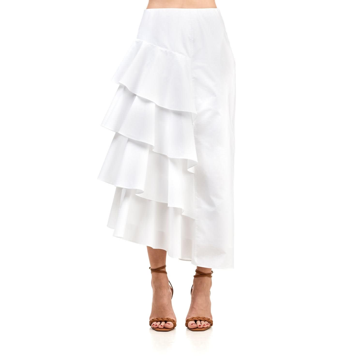 Naomi Frill Skirt, white