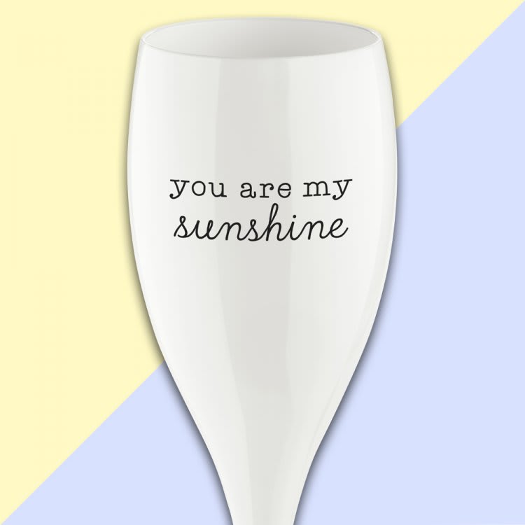 Champagneglas Med Print 6-pack You Are My Sunshine