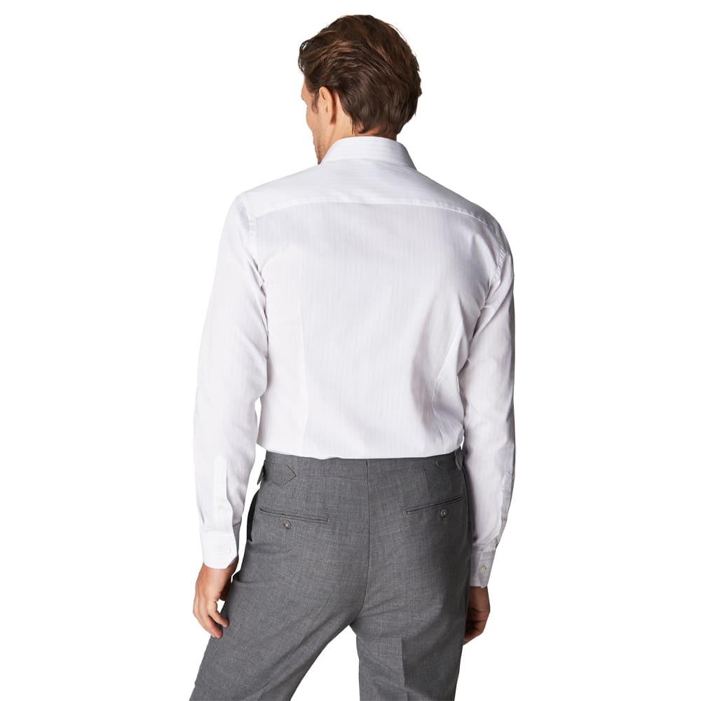 Fine Twill-skjorta Slim Fit, white