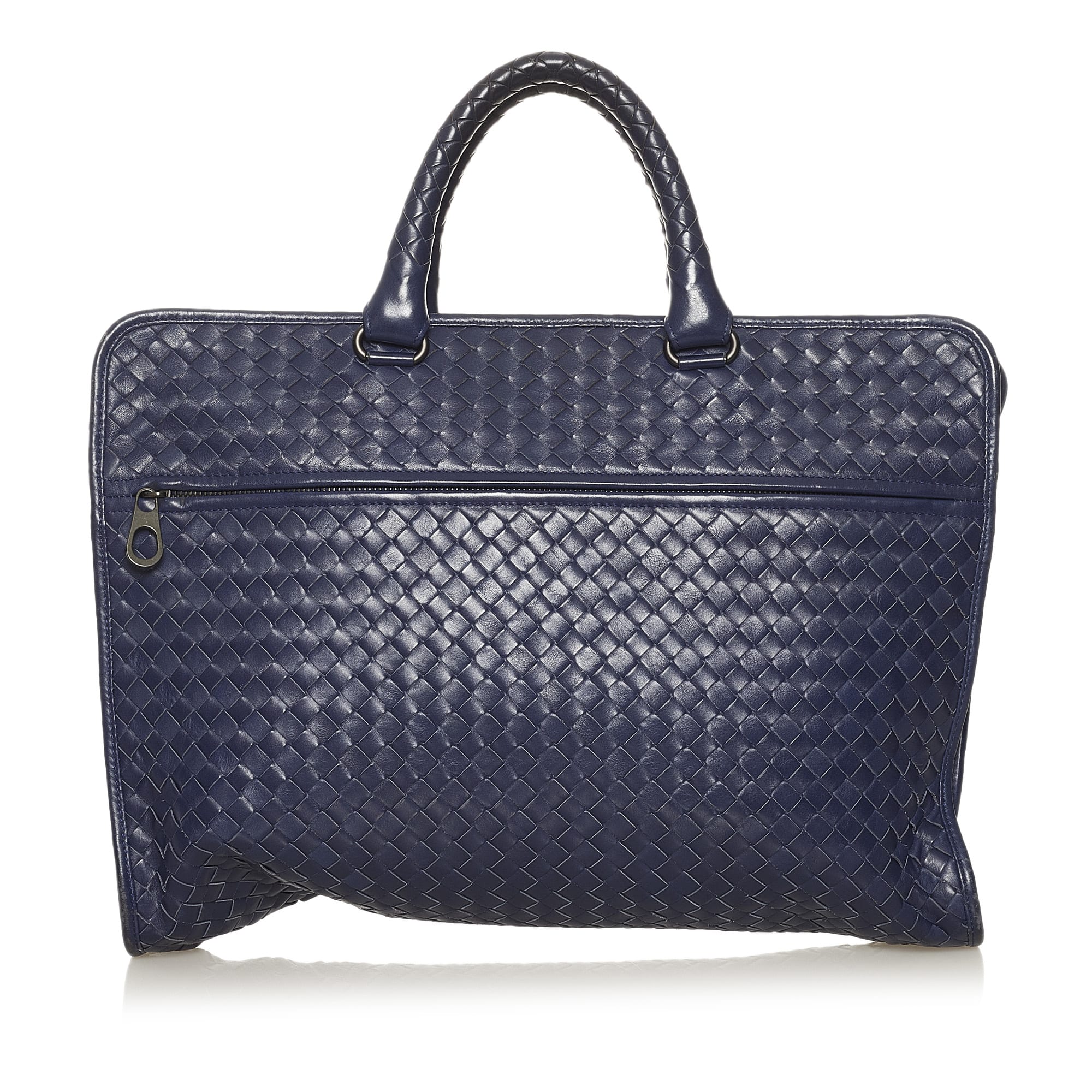 Bottega Veneta Intrecciato Leather Business Bag, ONESIZE