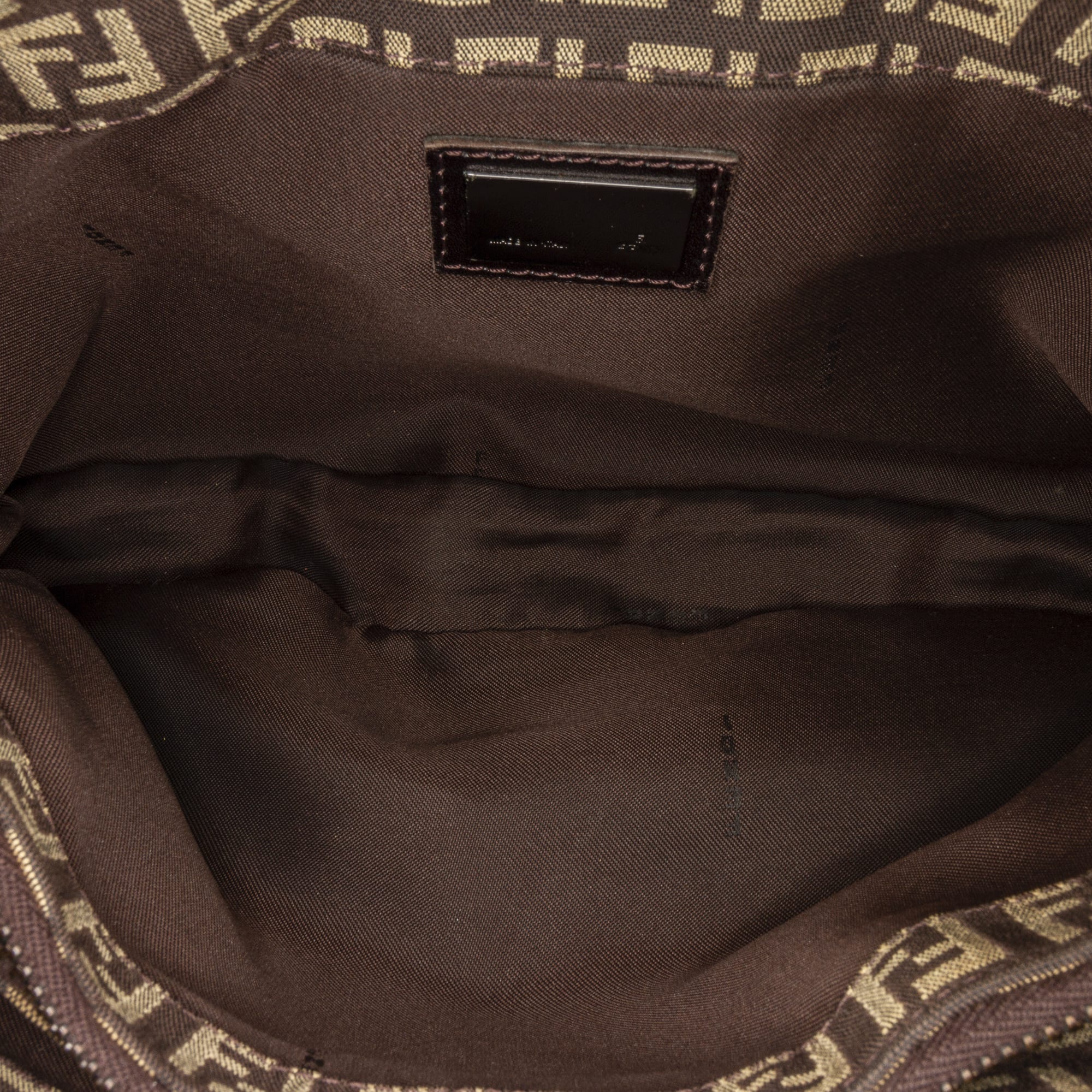 Fendi Zucchino Canvas Shoulder Bag, ONESIZE