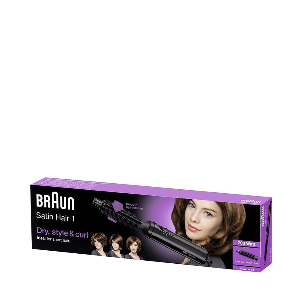 Satin Hair 1 Dry Style & Curl Varmluftsborste AS110 Svart