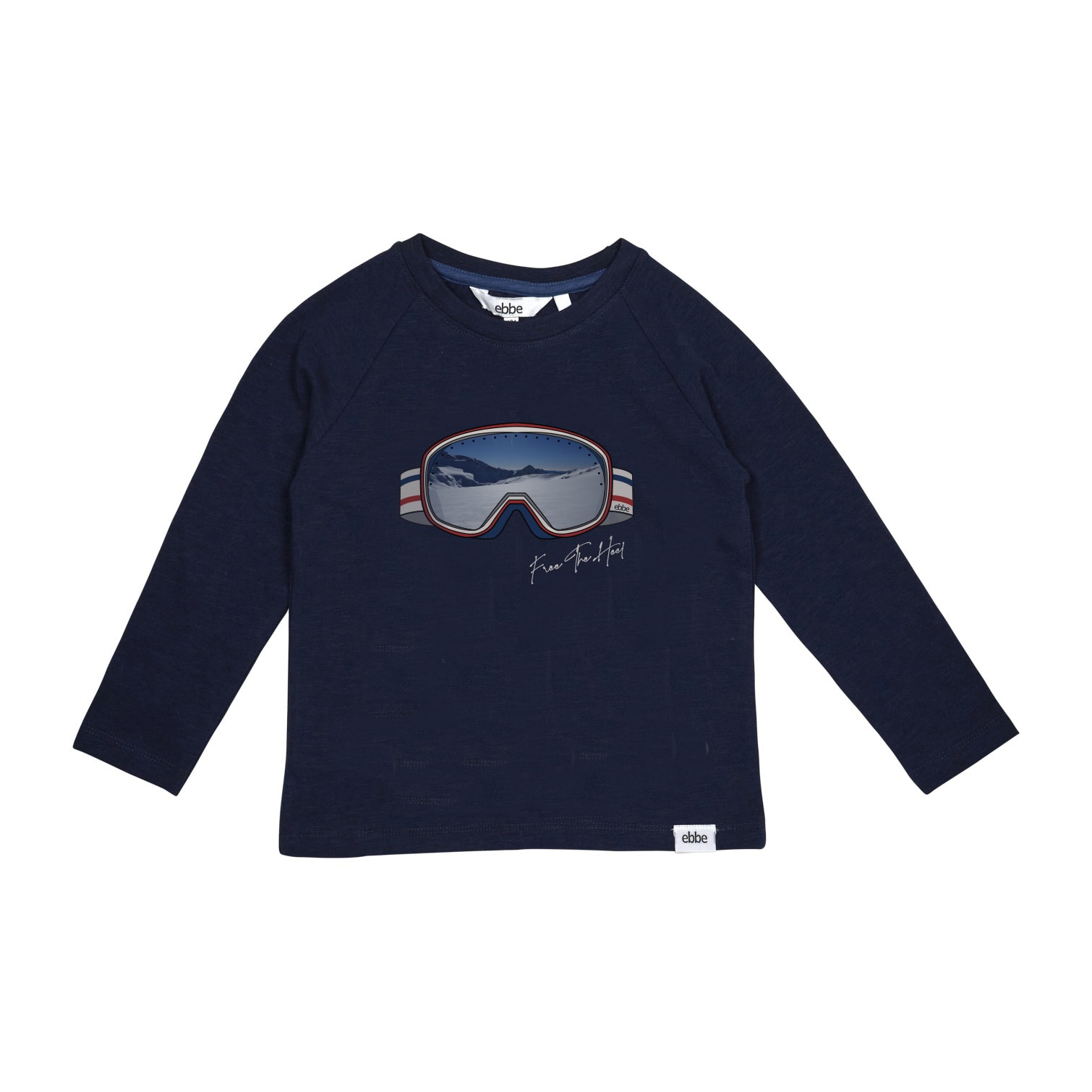 Chris L/s T-shirt, navy goggles