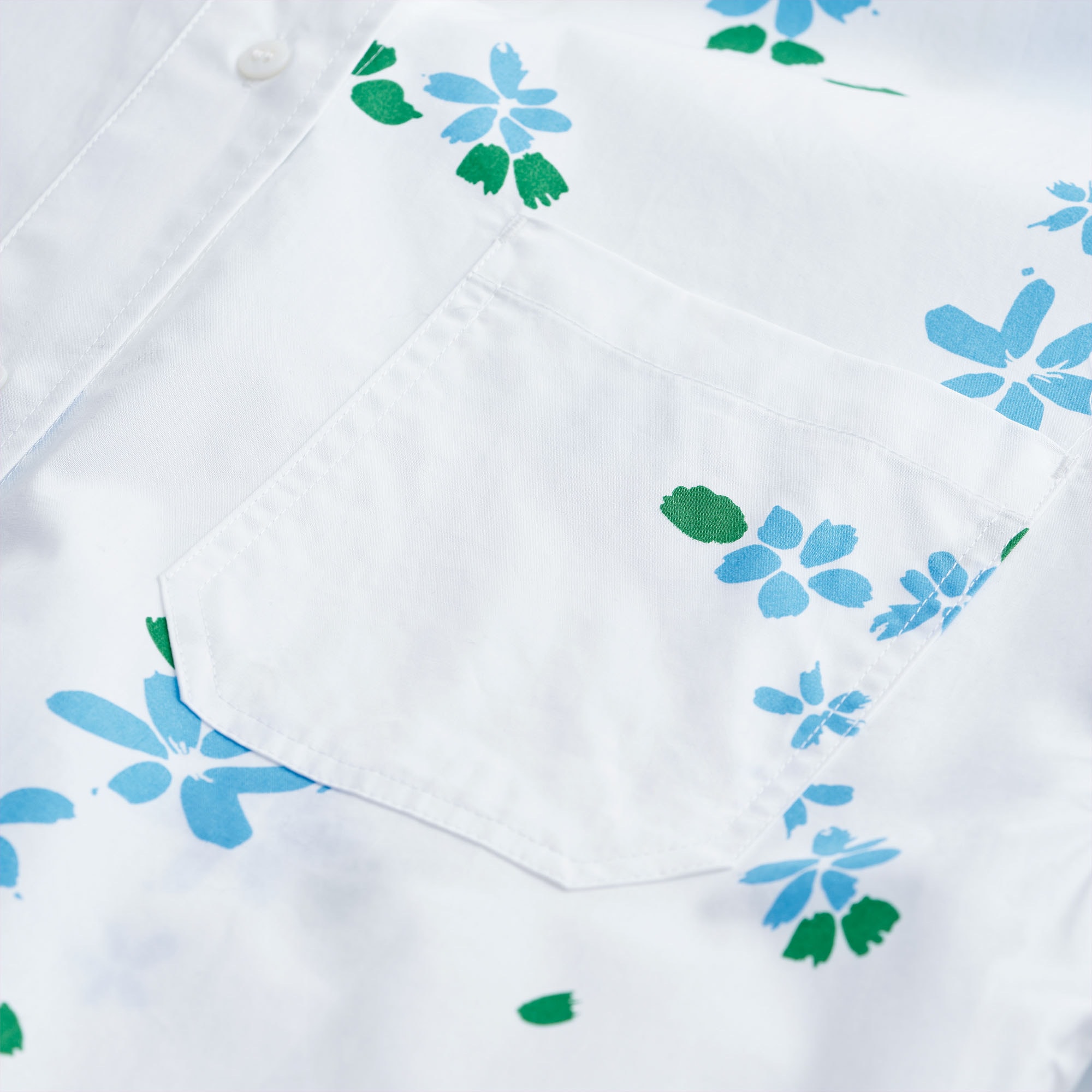 Mönstrad skjortklänning LEXI, Flower Foliage Blue