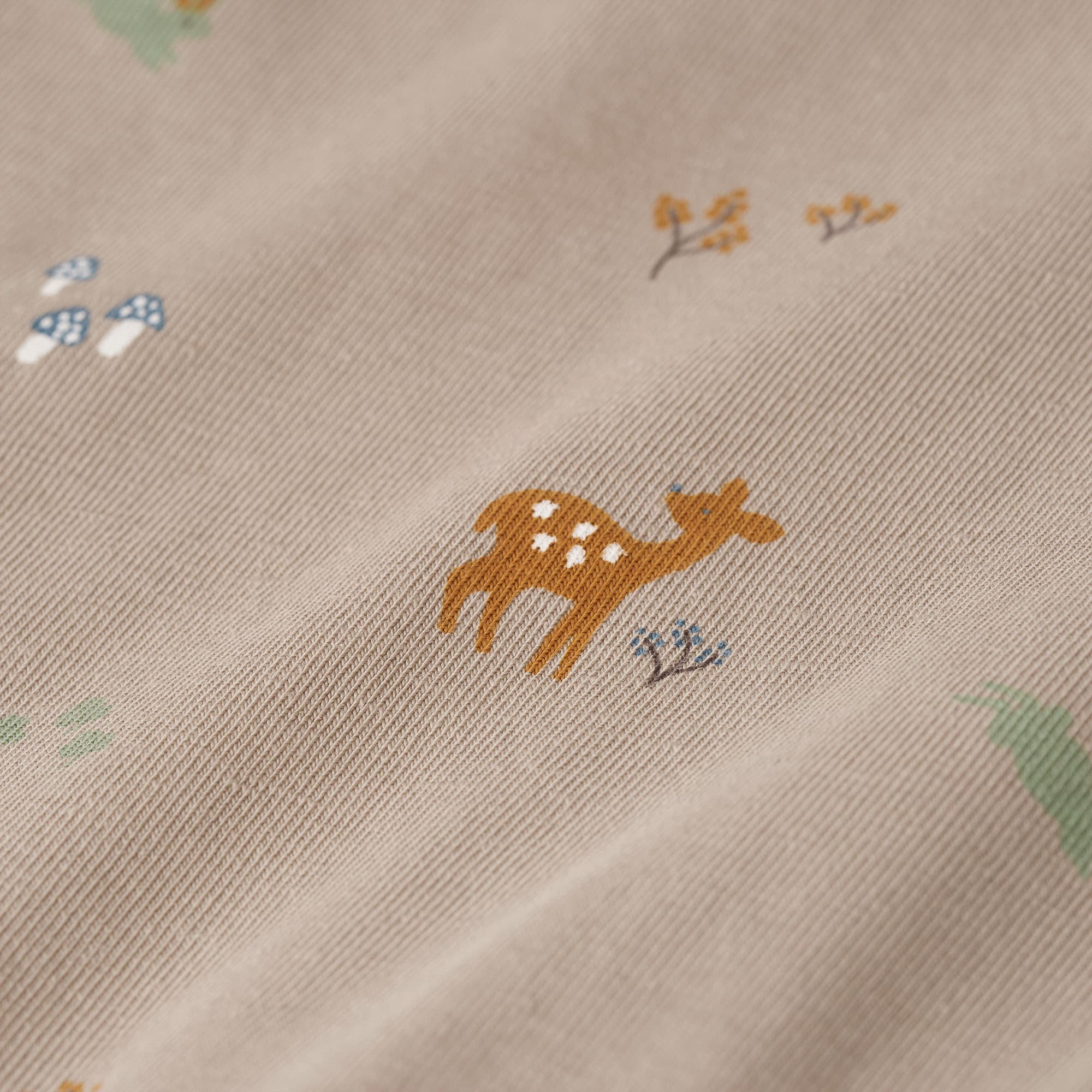 Pyjamas i ekologisk bomull FOX, Beige