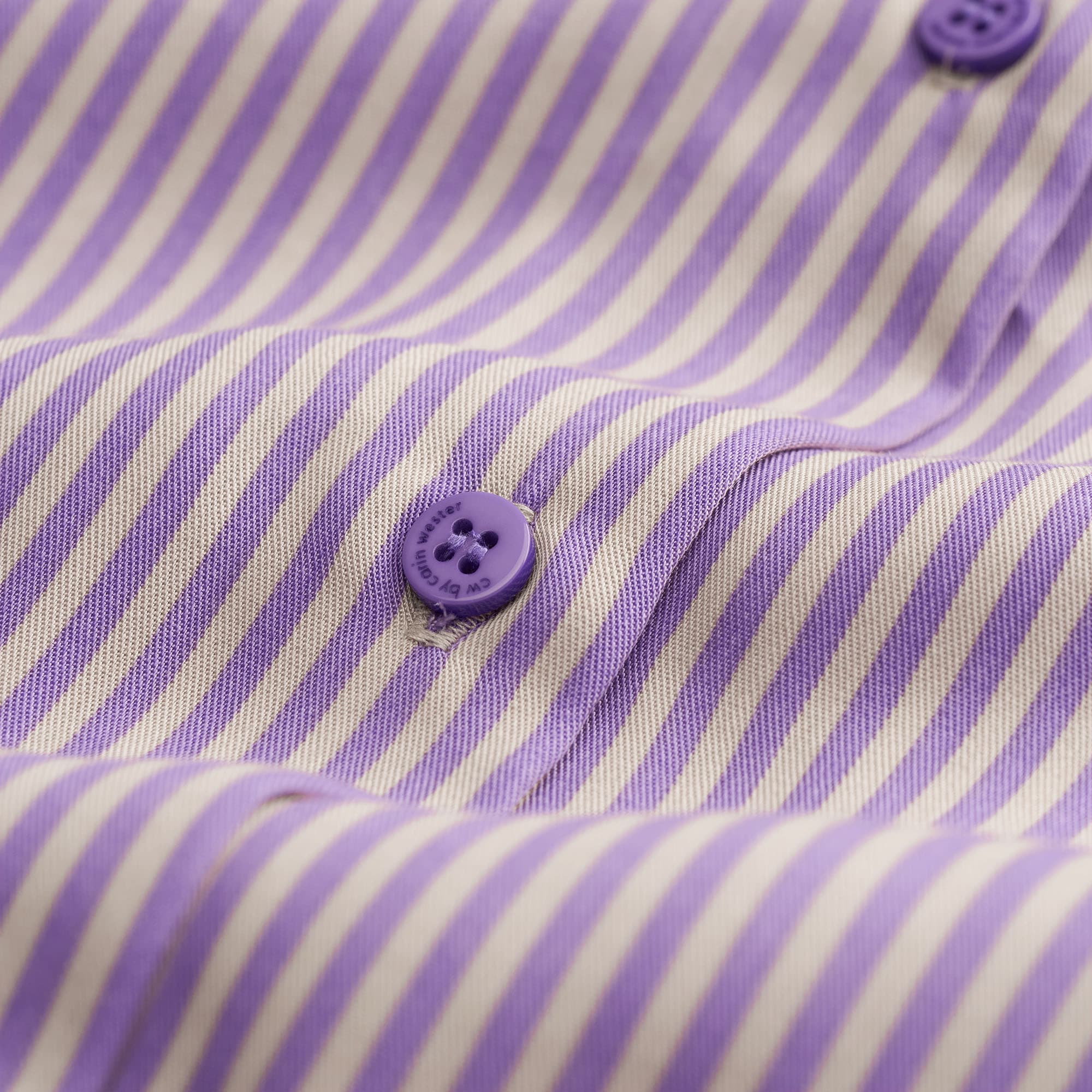 Lång skjorta i lyocell PEPPAR, Lilac Stripe