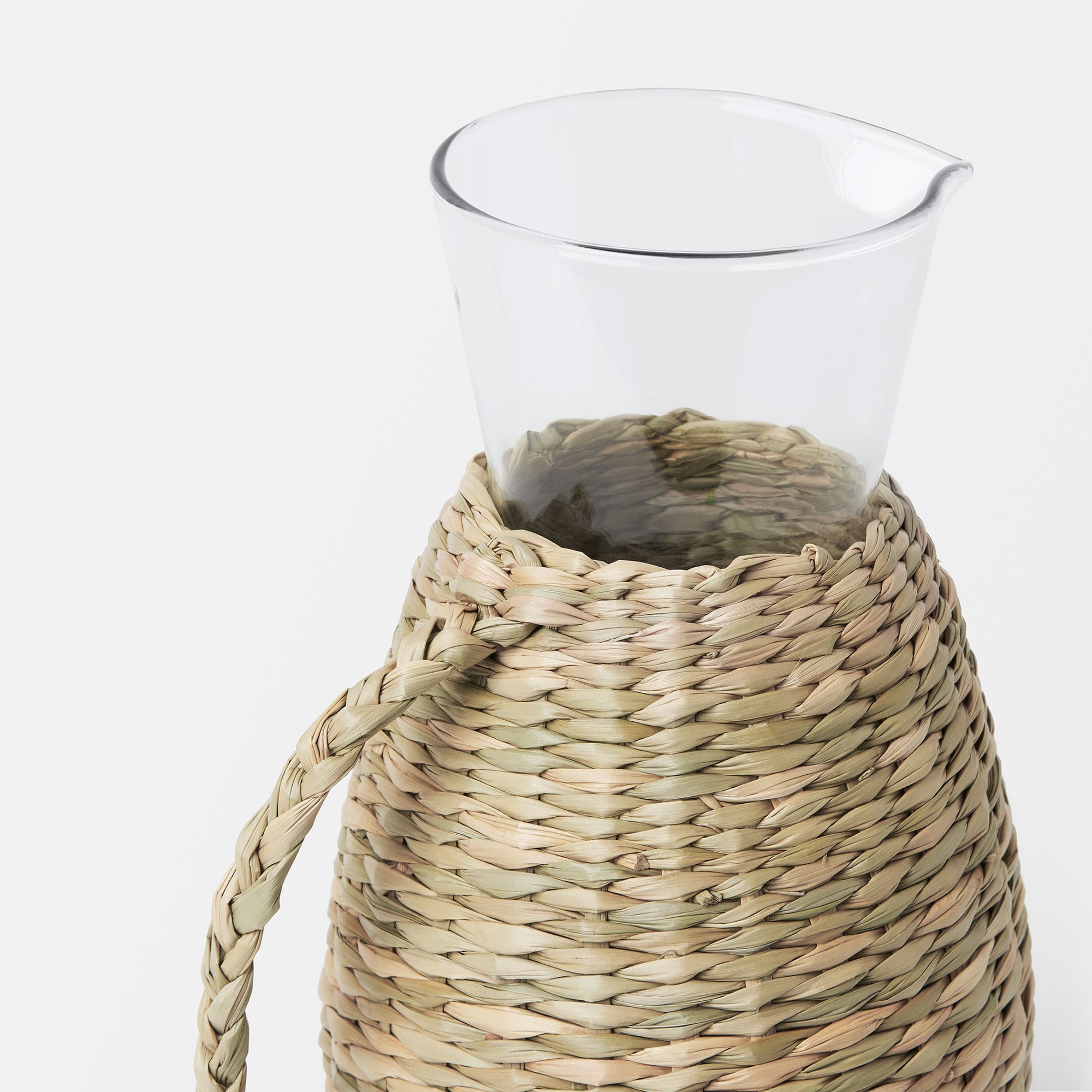 Glaskanna med naturväv WEAVE