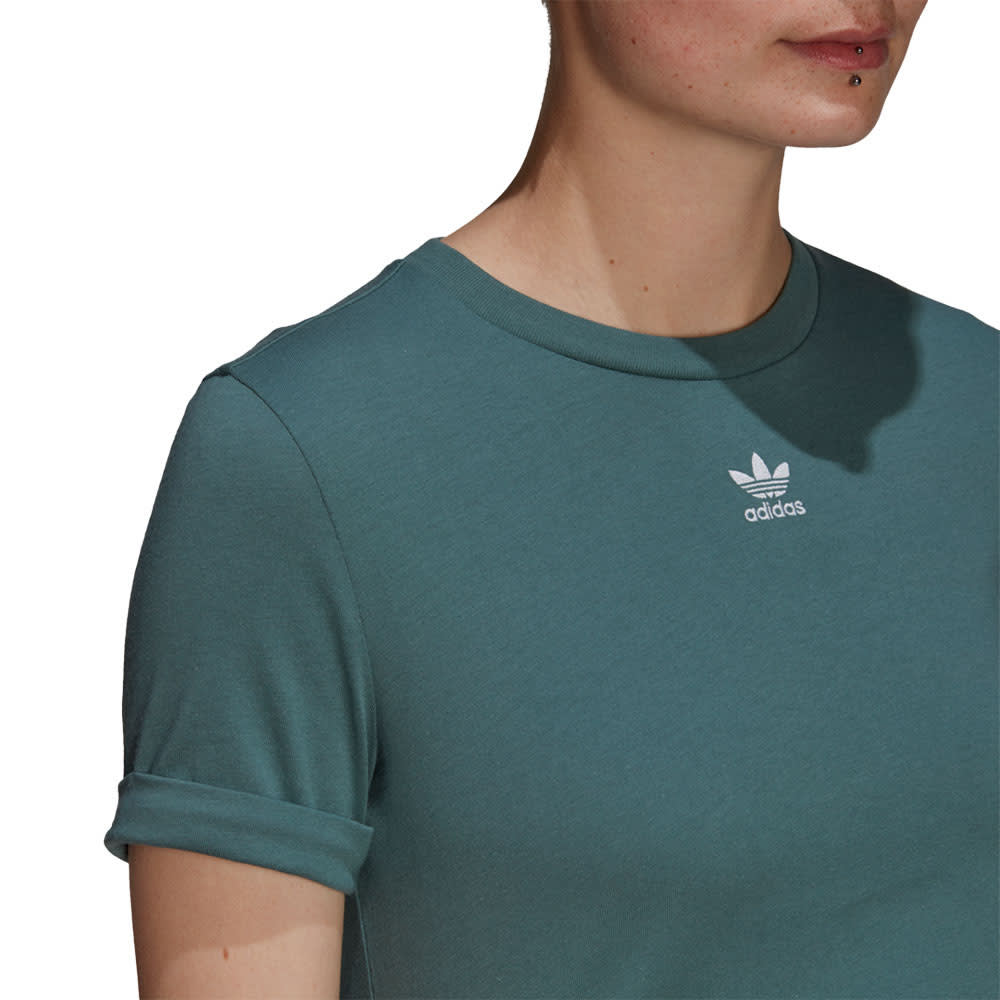 Adicolor Classics Roll-Up Sleeve Crop Top i Hazyemera frÃ¥n Adidas Originals | Ãhlens