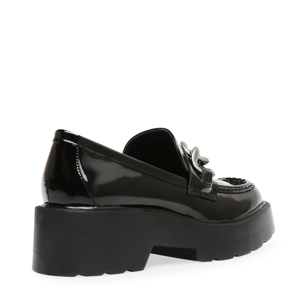 Loafer W Chain Meadow, Black Patent