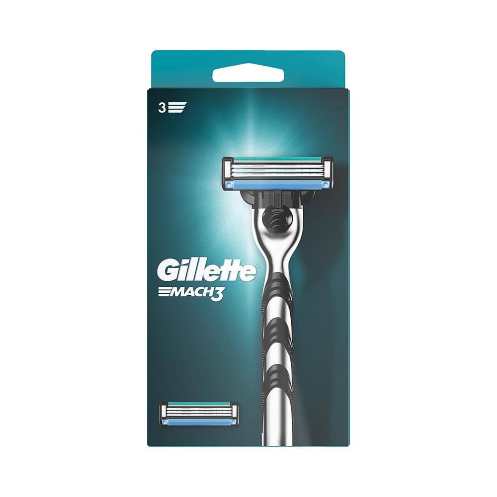 Mach3 Rakhyvel ned 2 Rakblad från Gillette