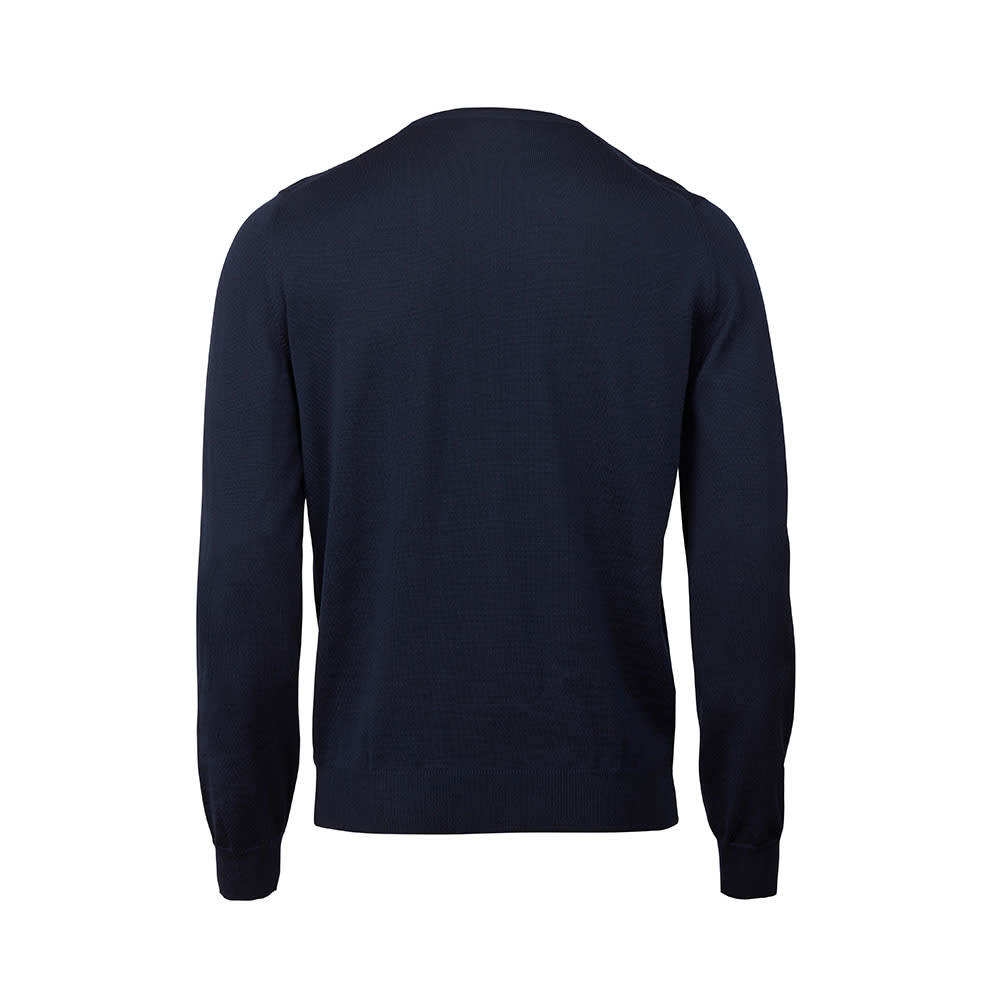 Blue Merino Crew Neck
