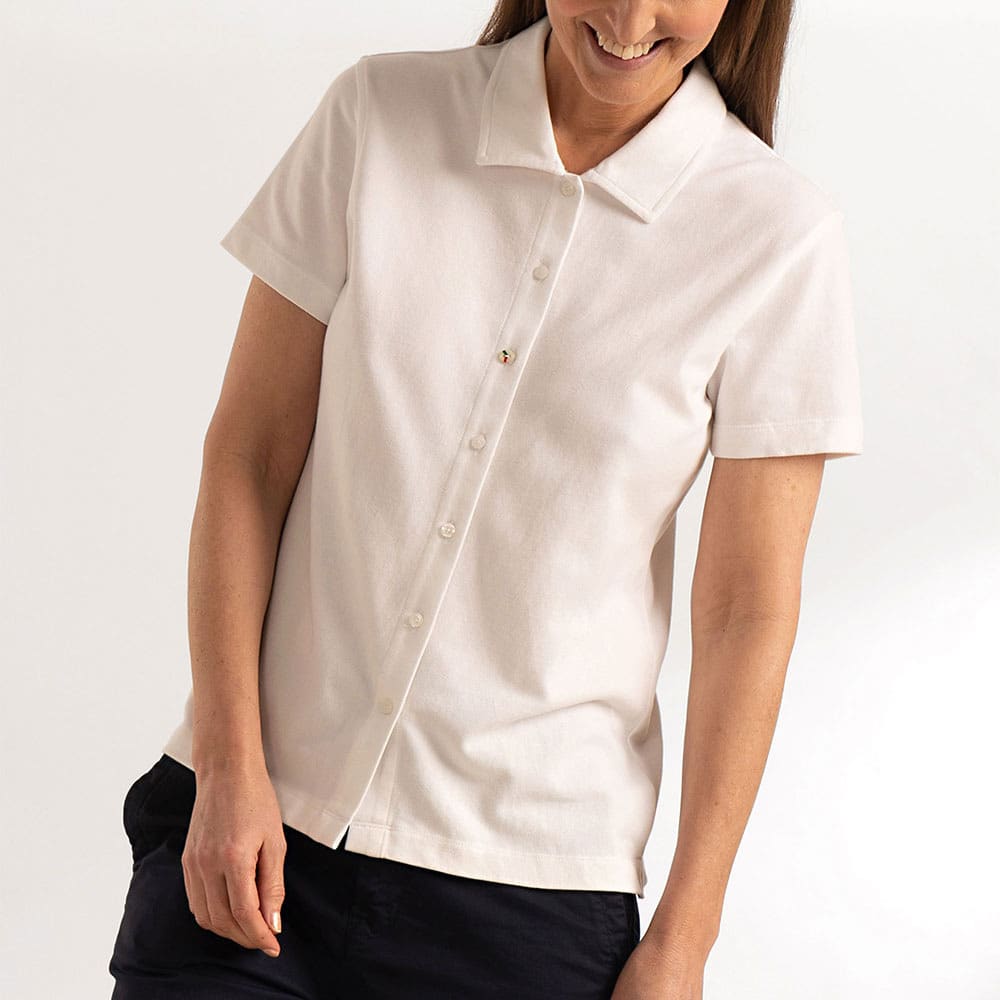 Lisen Piquet Shirt, White