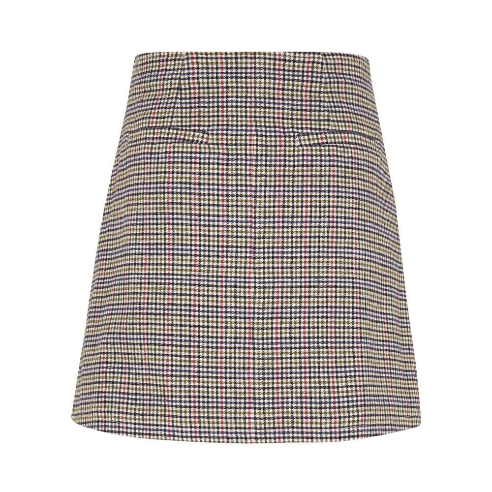 Tjw Check Zip Mini Skirt, Smooth Stone / Multi Check