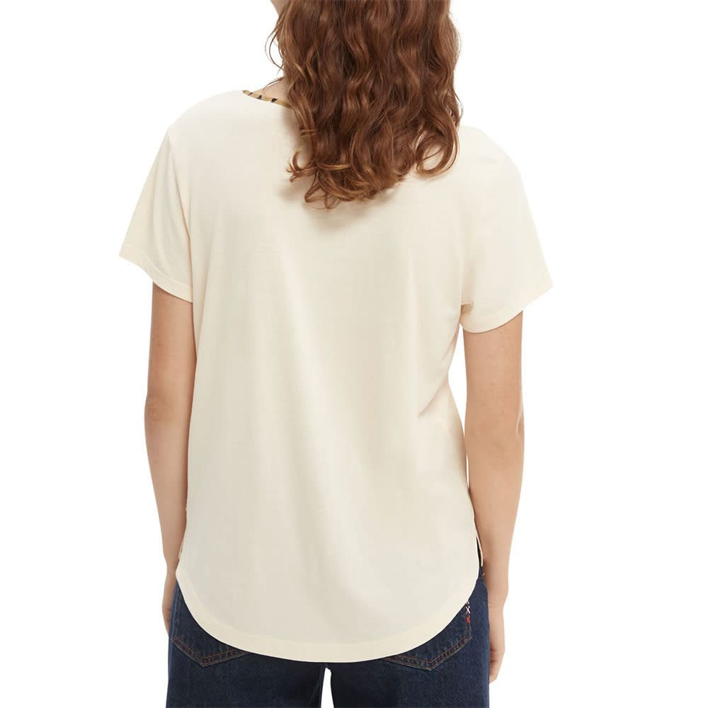 V-ringad t-shirt, Vanilla