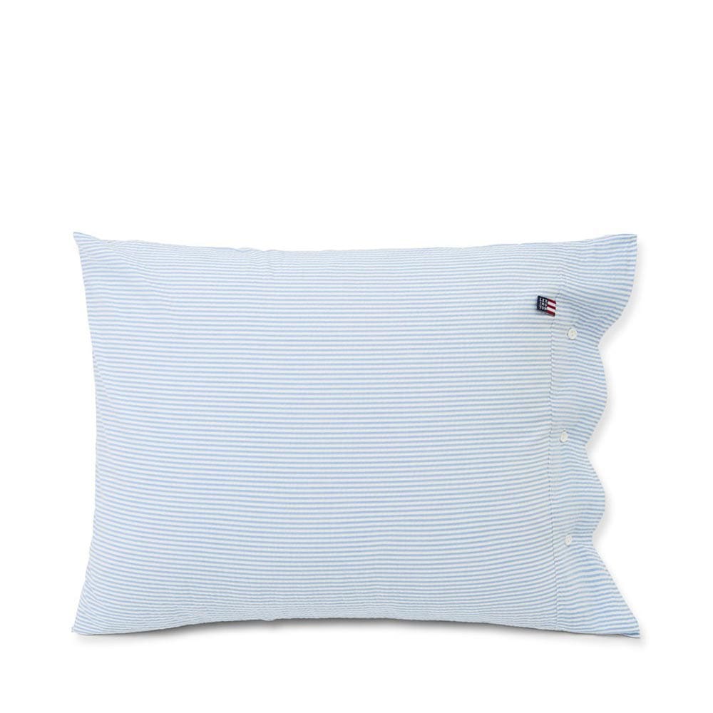 Blue/White Striped Cotton Seersucker Pillowcase från Lexington