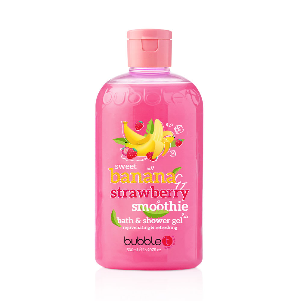 Banana & Strawberry  Smoothie Bath & Shower Gel från BubbleT