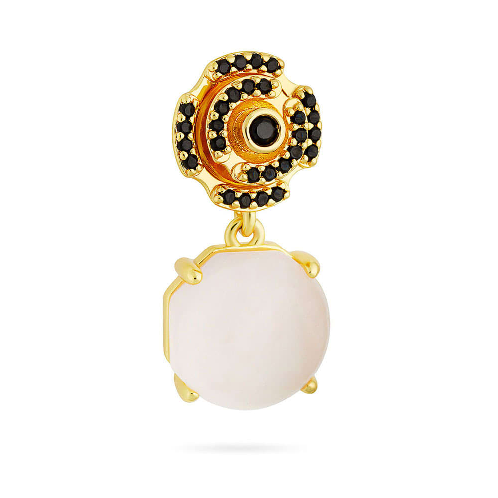 Labyrinth Just Perfect Earrings Black Spinel/ Rose Quartz från Charlotte Bonde STHLM