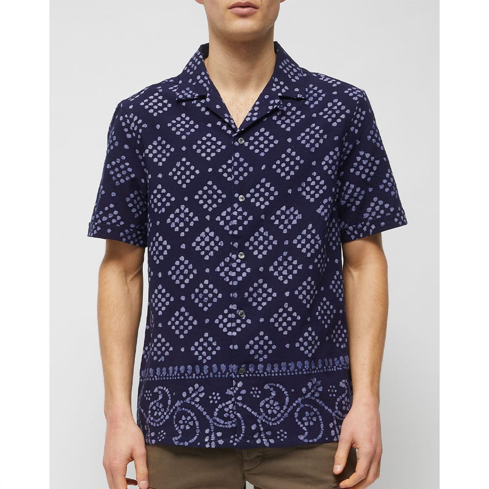 Thundair Navy Cotton Shirt , Indigo