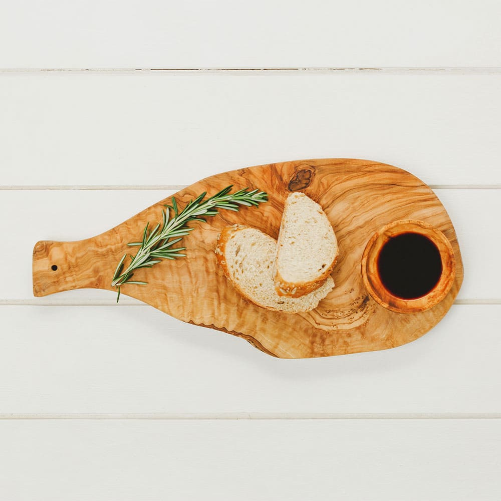 Skärbräda med handtag Olive wood 42 cm