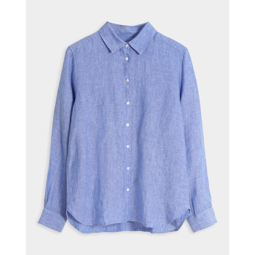 Lina Linen Shirt, Blue Nile