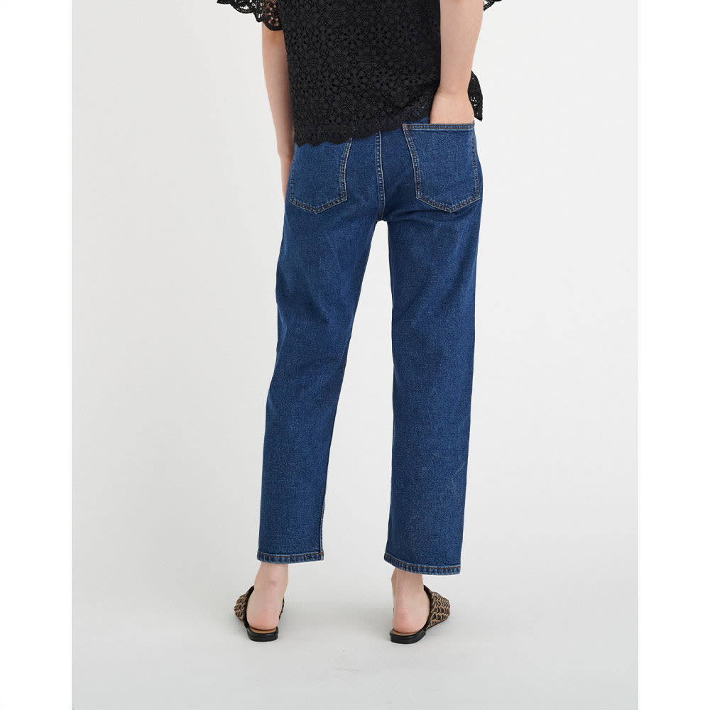Katelin Keza Straight Jeans, Blue Denim
