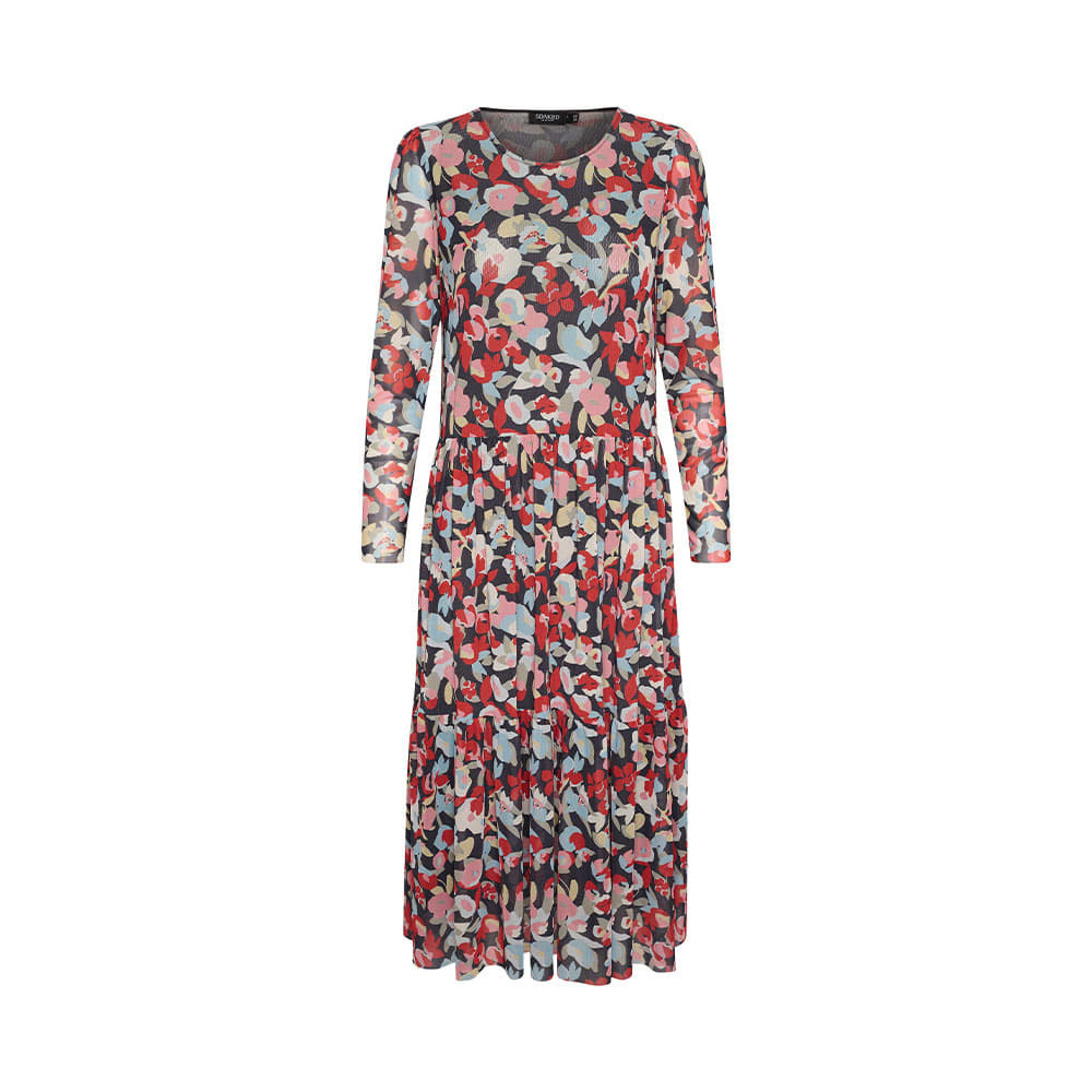 Paprika Dress i India Ink Graphic Flower Print från Soaked In Luxury