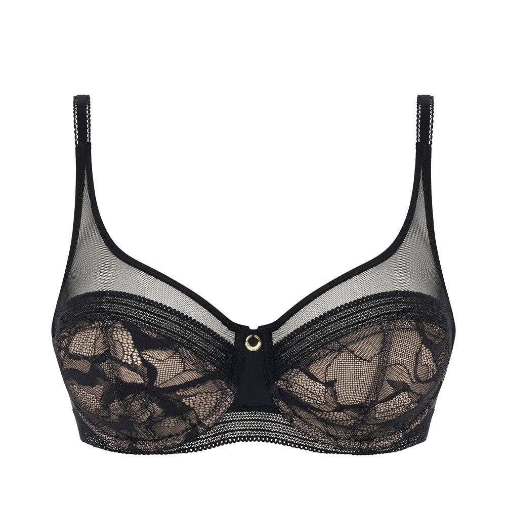 True lace Very covering underwired bra i Black från Chantelle Åhlens