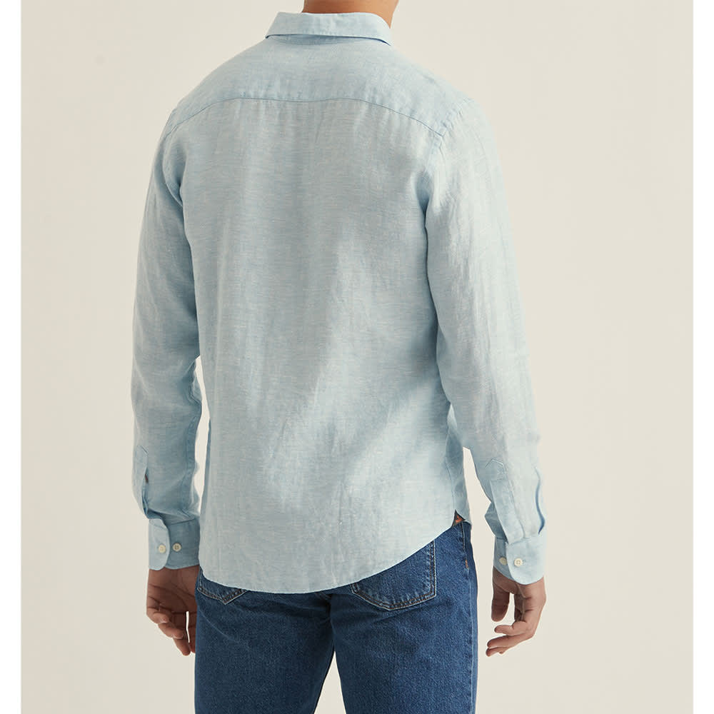 Douglas Linen Shirt, Blue