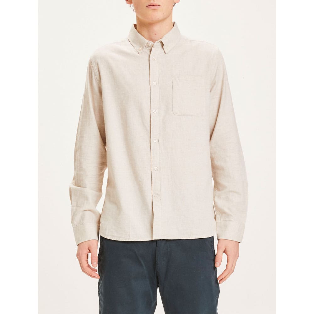 Melangé Flannel Custom Fit Shirt från Knowledge Cotton Apparel