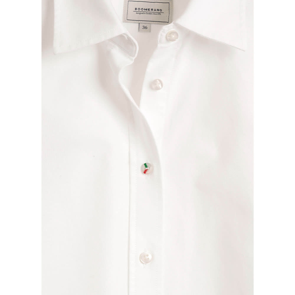 Lovön Lång Oxfordskjorta, White