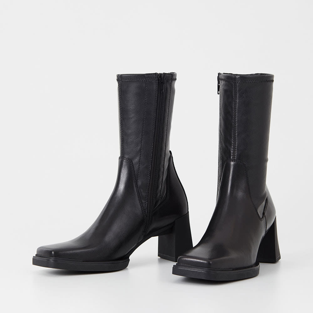 EDWINA Tall boots with heel, Black