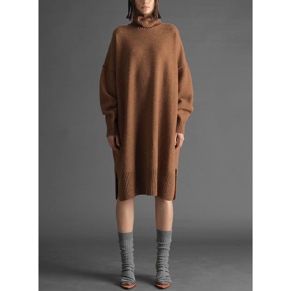 Amazon Dress, Warm Beige Wool Knit