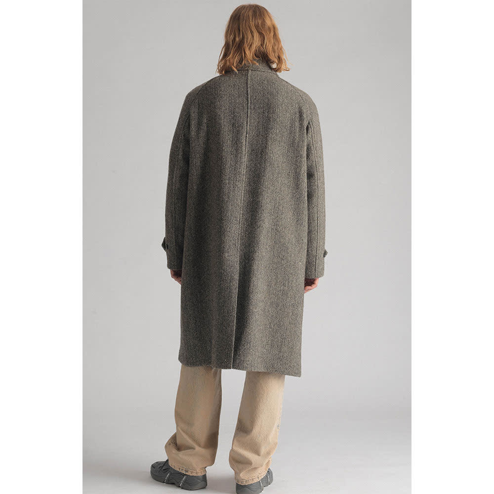 Loan Coat, Grey Herringbone