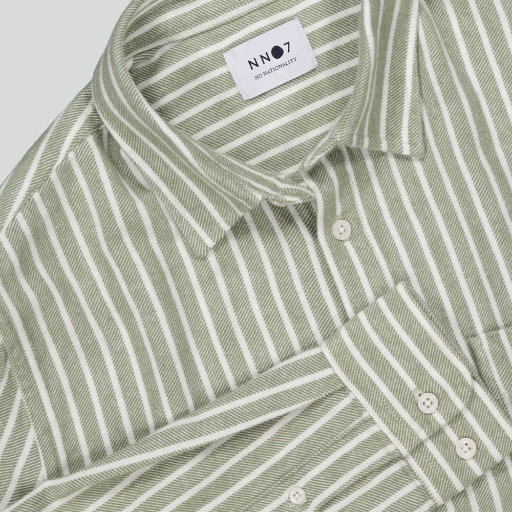 Arne Shirt, Green Stripe