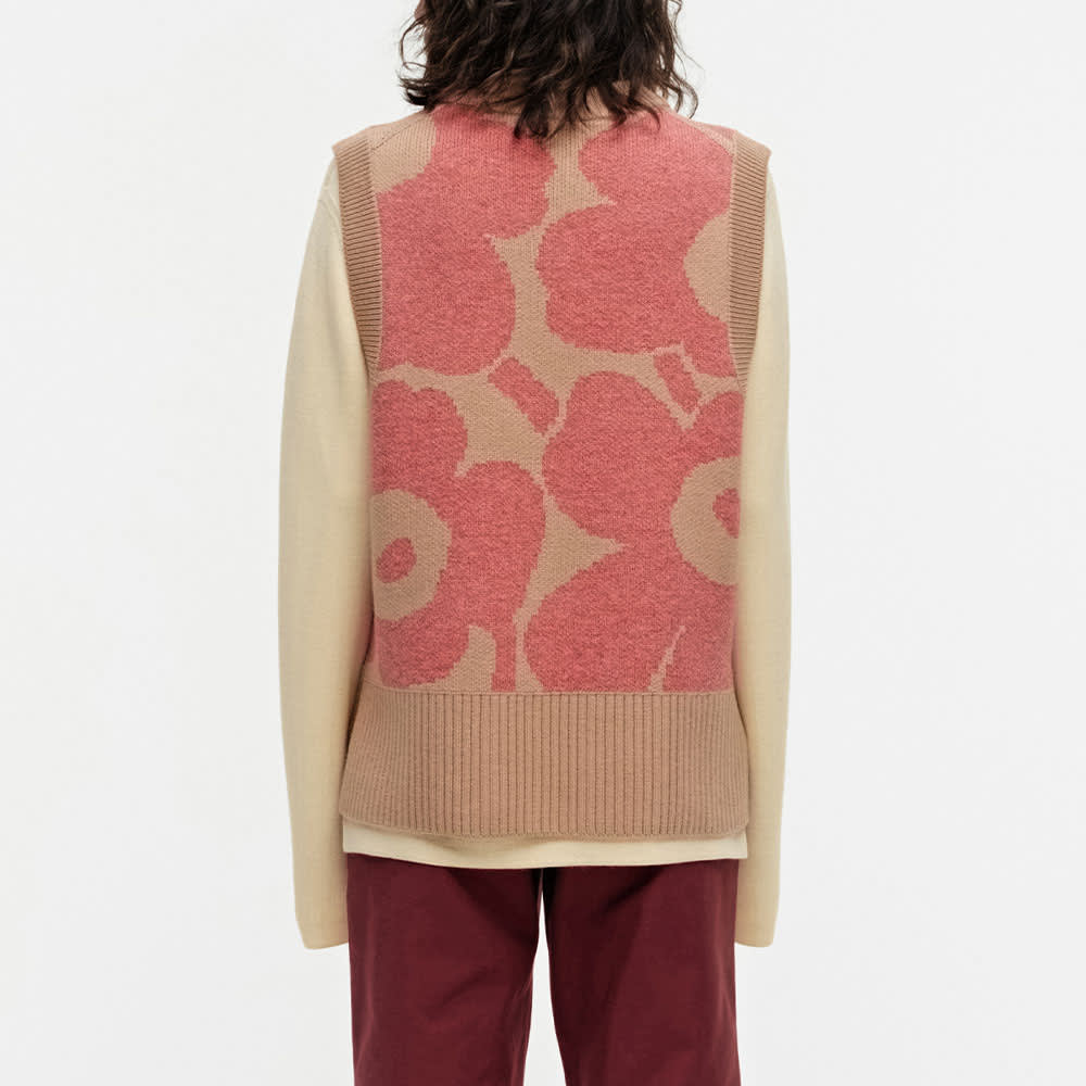 Retro Unikko Knitted Wool Vest