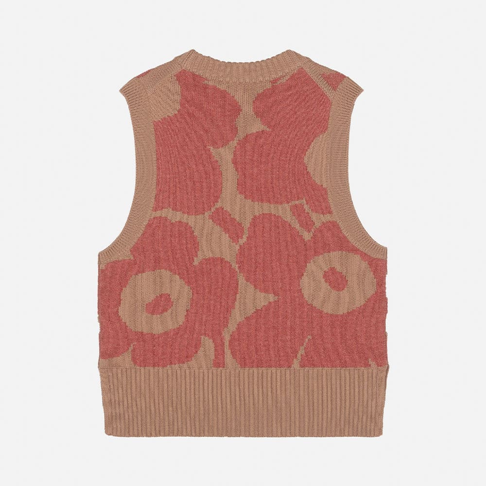 Retro Unikko Knitted Wool Vest